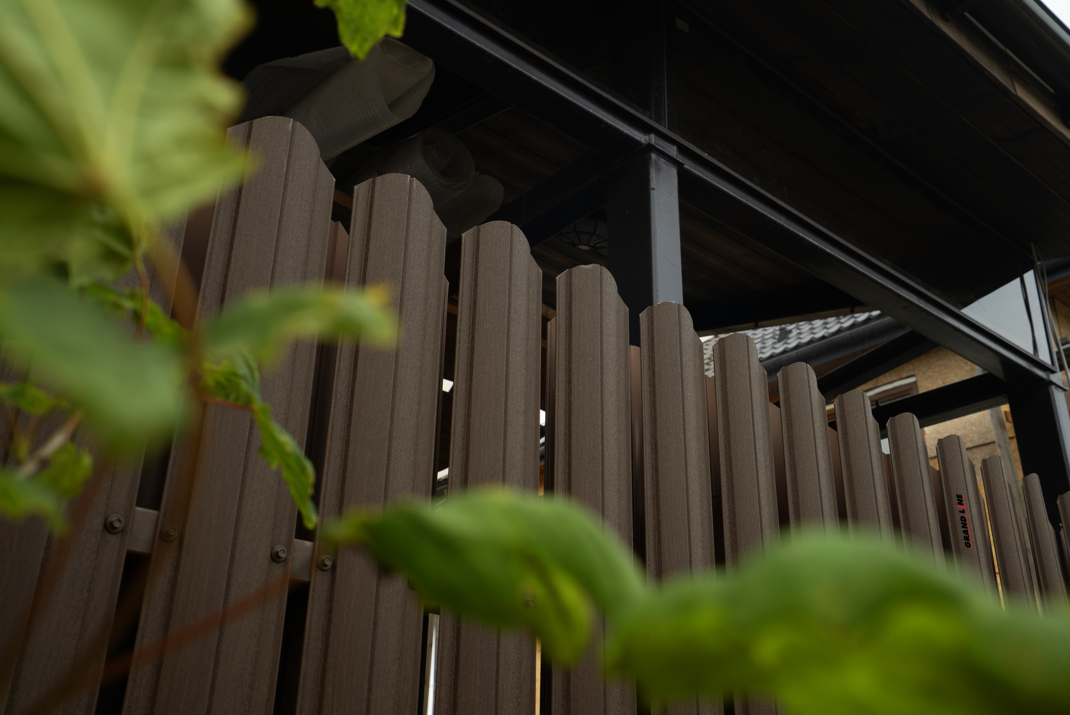 Штакетник Круглый фигурный Grand Line 0,45 Принт Элит Кофейное дерево TwinColor